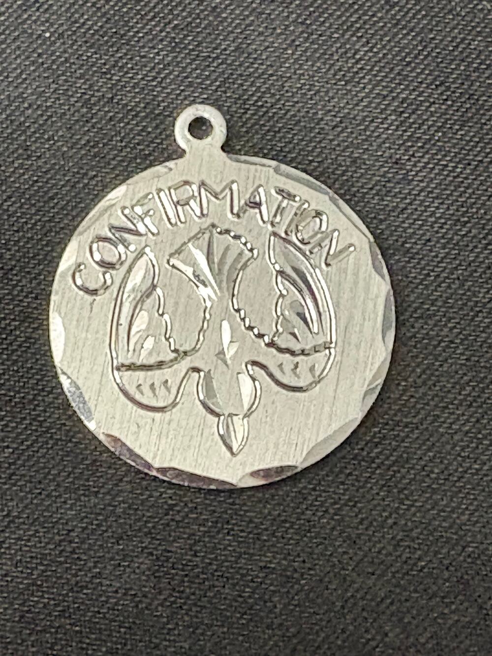 Vintage Sterling Silver Confirmation Pendant / Pendant Only
